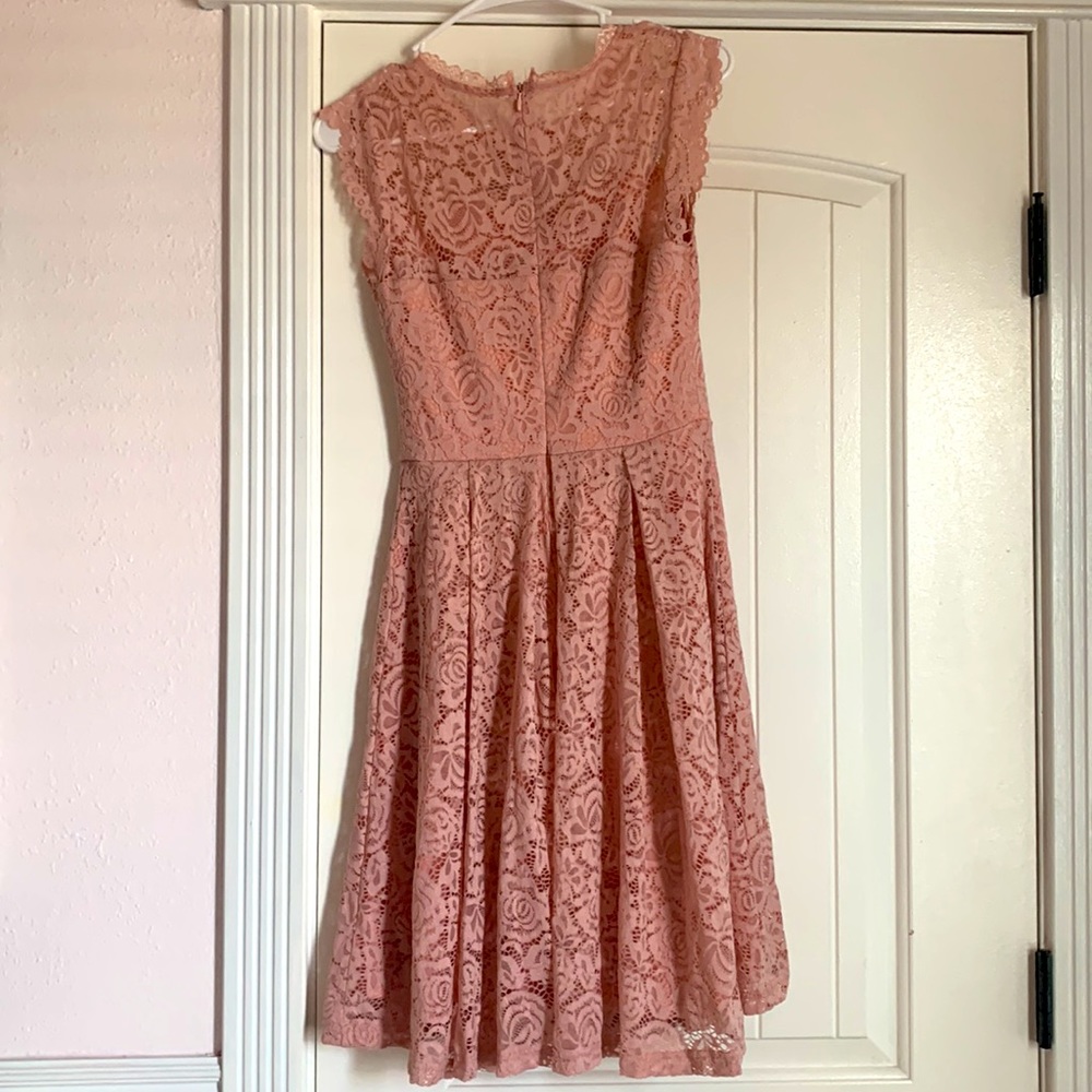 Rose Light Pink Lace Dress. Size S. - Picture 2 of 2